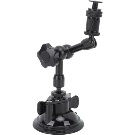 Autocamera Zuignap Sterke Ondersteuning 360 graden Universele Rotatie 8cm Basis voor Statief Camera Actie black