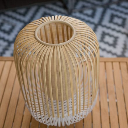 Forestier Bamboo Light M tafellamp 39 cm wit