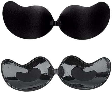 ATTREZZO® Strapless Plak BH Zwart - Cup B - met voorsluiting