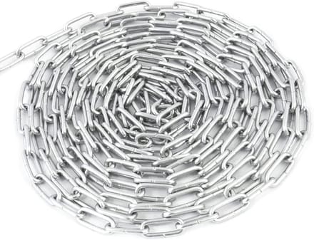 Stalen Ketting - Korte Schakel - Bevestiging Voorwerpen - Verzinkte Afwerking - 4mm 15 Meter