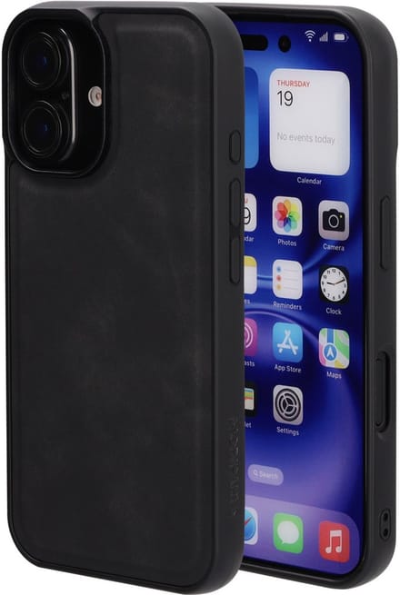 Mobiparts Classic Backcover geschikt voor Apple iPhone 16 Graphite - Zwart - MagSafe
