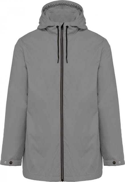 Kariban Uniseks fleecejas met gevoerde capuchon K6153 - SILVER - L