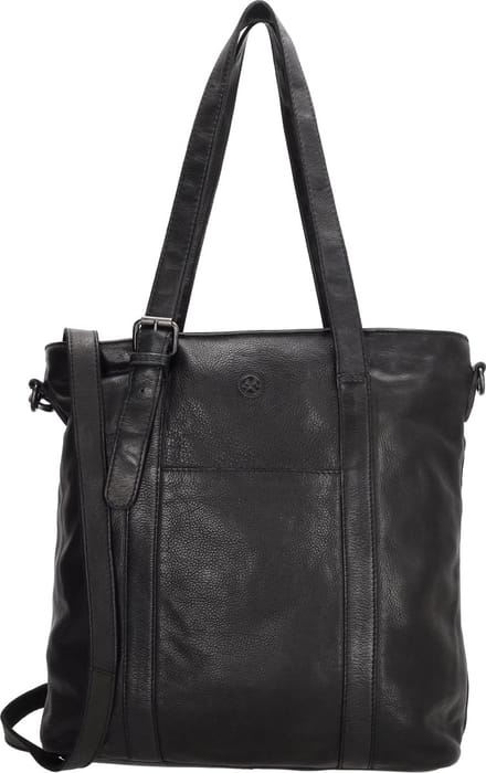 Hide & Stitches Paint Rock Shopper - 100% Leer - Zwart
