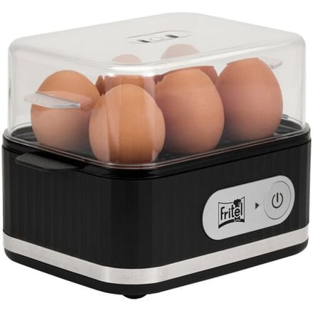 FRITEL Eierkoker EC 1475 - Elektrische eierkoker - 400W - 1-6 eieren - zacht / medium / hard - zwart + eierprikker / maatbeker