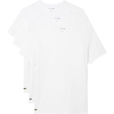 Lacoste Heren 100% Katoen Rond T-shirt Wit (3 stuks) - Maat M