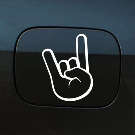 Bumpersticker - Rock N Roll - 12 X 9 - Wit