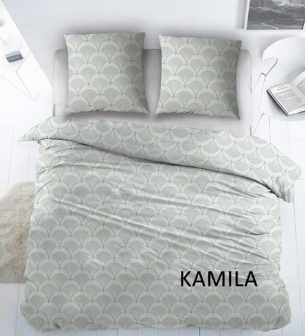 Katoen - Laken - 1 persoons - 180x290 - met kussensloop kamila green