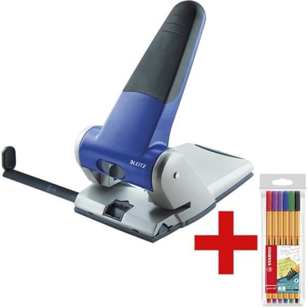 Leitz 51800035 Archiefperforator Blauw Instelformaat (max.): DIN A3 65 vel (80 g/m²)