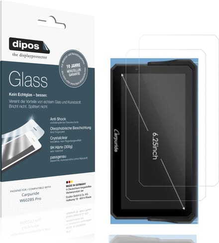 dipos – 2x Pantserfolie geschikt voor Carpuride W602BS Pro | 9H Screenprotector