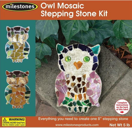 Milestones - Mozaiëk Stepping Stone Kit - Uil - 20cm