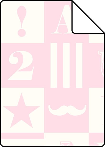 Proefstaal ESTAhome behang blokken licht roze - 26.5 x 21 cm - 138728-S