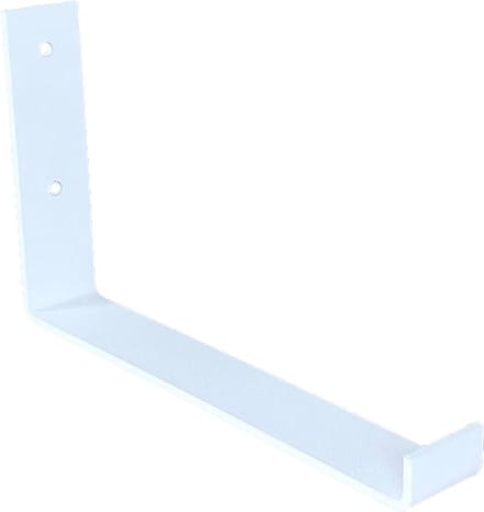 Wandsteun L-vorm - Plankdrager Metaal - Extra Opbergruimte - Zware Kwaliteit - 25 cm Diep - Mat Wit