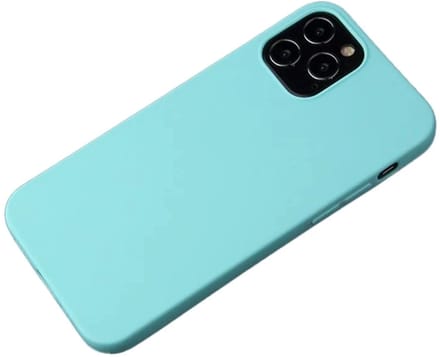 Cityhoesje - iPhone 15 Pro Max - Soft TPU Backcase - Matte Finish Coating Anti-Scratch – Licht Blauw