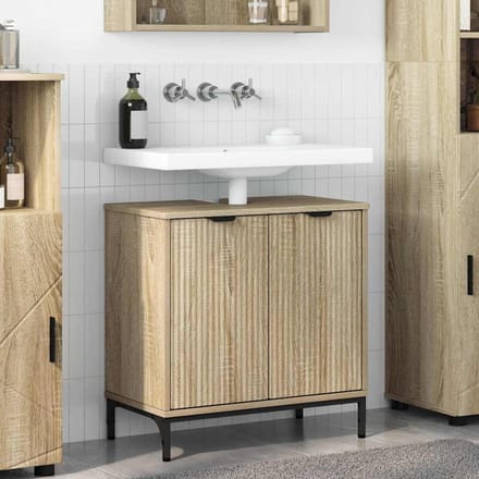 vidaXL - Wastafel - kabinet - voor - de - badkamer - Sonoma - Eik