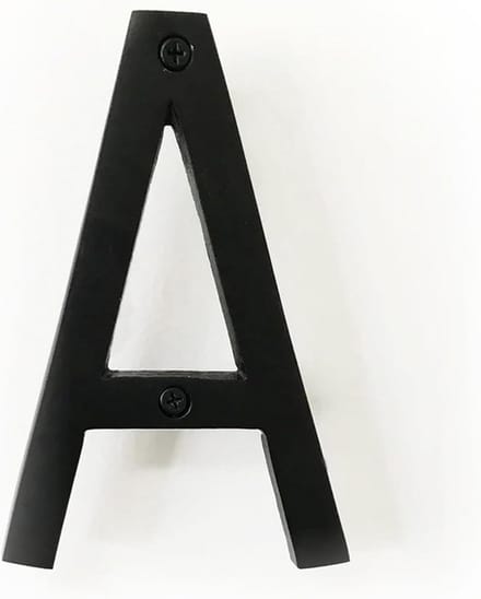 Zwevend Huisnummer Zwart 15 cm Hoog Aluminium