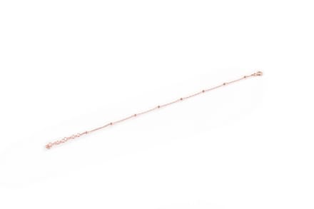Asir - Zilveren Enkelband - Rosé goud - 22 cm