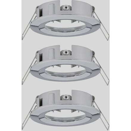 Inbouwlamp Choose Basisset star IP44 rond 78 mm max. 3x10W 230V dimbaar Chroom