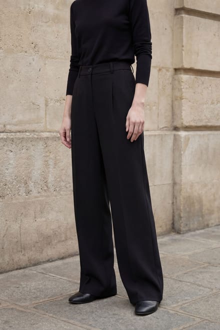 Hoge Taille Plissé Rechte Pantalon