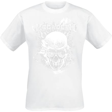 Megadeth T-shirt - Vic & Flames - S tot 5XL - voor Mannen - wit