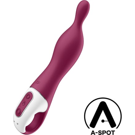 Satisfyer, A-punt vibrator, 'A-Mazing 1, 21,5 cm', waterdicht, oplaadbaar, flexibele punt