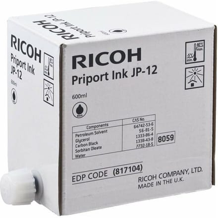 Ricoh type JP12 inkt zwart 5 stuks (origineel)