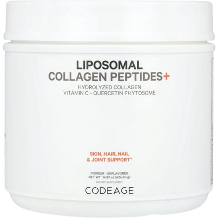 Codeage, Peptides de Collagène Liposomaux+, Non Aromatisé, 14,97 oz (424.5 g)