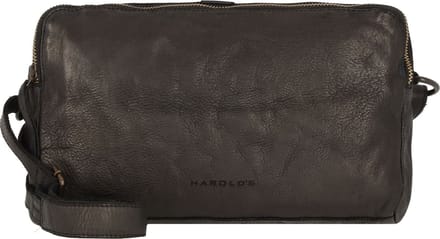 HAROLD'S Leren schoudertas Submarine Handbag Triple Black zwart