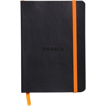 Notitieboek Rhodia A6 lijn 72 vel 90gr zwart