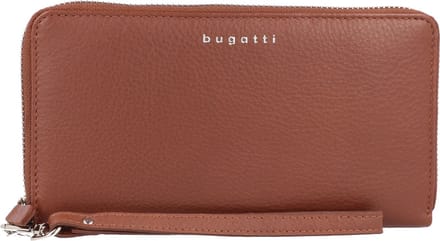 bugatti Kaarthoes Lady Top Zip Around Wallet Cognac Bruine