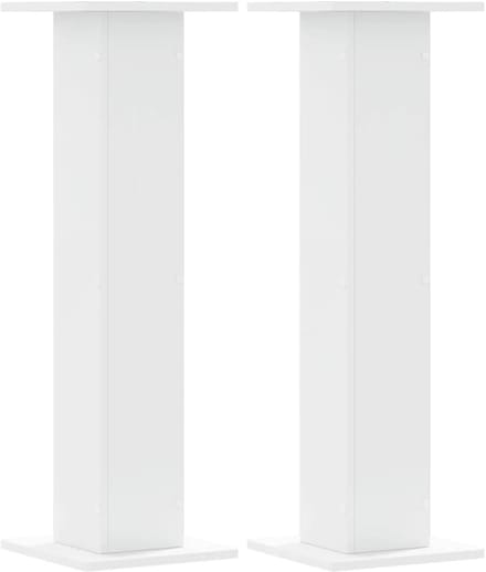 Set van 2 Houten Luidsprekerstandaards 30x30x95cm Wit Sierlijk Ontwerp