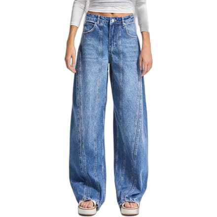It's Basic - Straight Mid Rise Jeans - Azure