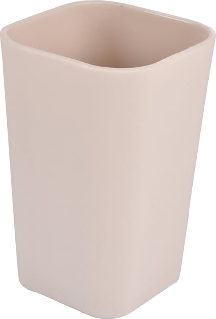 Beker voor badkamer kunststof taupe