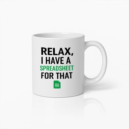 Rustig Ik Heb Een Spreadsheet Voor Dat Mok 330 ml – Grappige Koffiebeker Voor Spreadsheet Liefhebbers