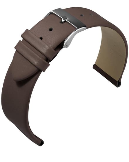 EULIT horlogeband - leer - 14 mm - taupe - metalen gesp