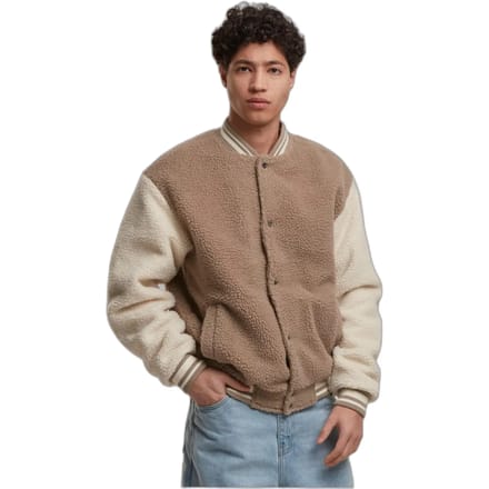 Urban Classics - Teddy College jacket - XXL - Paars