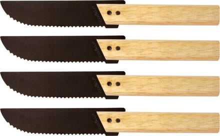 Cookut Eve Steakmessen - 4 Stuks - Zwart