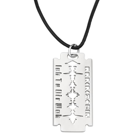 Rammstein Hanger - Scheermes "Ich Tu Dir Weh" - zilverkleurig