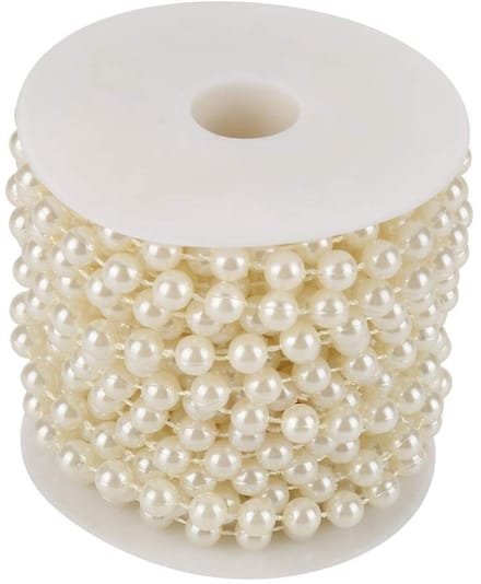 Allecto - 10m Garland Pearl Bead String - Bruiloft Decoratie - Beige
