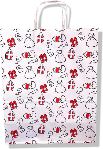 5 Luxe cadeau tasjes - A4 - Sinterklaas - Kado tasjes -