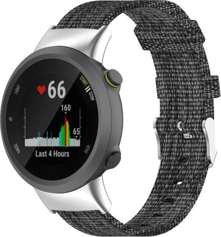 Nylon bandje - geschikt voor Garmin Forerunner 30 / 35 - grijs