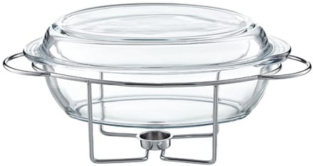 Ambition Saule Ovale Braadslede 4,5L met Onderstel - Zilverkleurig