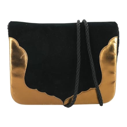 Yves Saint Laurent Vintage Velours Schoudertas Avondtas