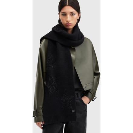 AllSaints Star Tinsel Scarf Black Taglia: OS | Sciarpe Outlet | Donna | Nero