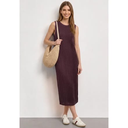 Midijurk van kant met ronde hals