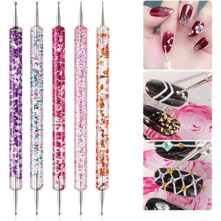 Ensemble d'outils de pointillage pour nail art, stylos de pointillage pour strass, dessin et décoration multicolore