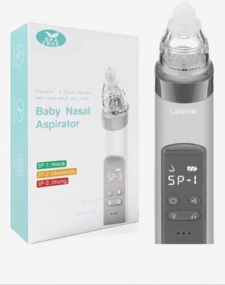Neusreininger-snoeterpoetser-Baby-elektrische neuszuiger-USB-compatibel-Grijs