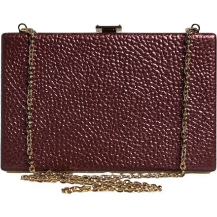 Bordeaux Leren Clutch Avond Schoudertas