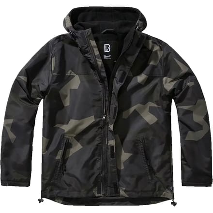 Brandit - Frontzip Windbreaker jacket - L - Zwart/Bruin