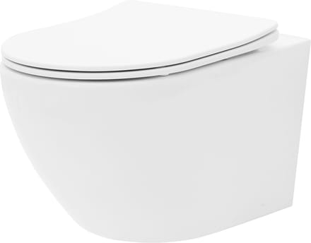 Rea - Hangende toiletpot - Carlo Mini Flat - Wit - 49,5X37X32CM