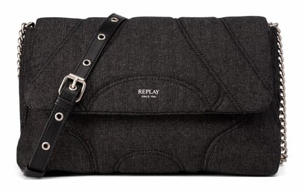 REPLAY Schoudertas Crossbody Bag Washed Black Zwart
